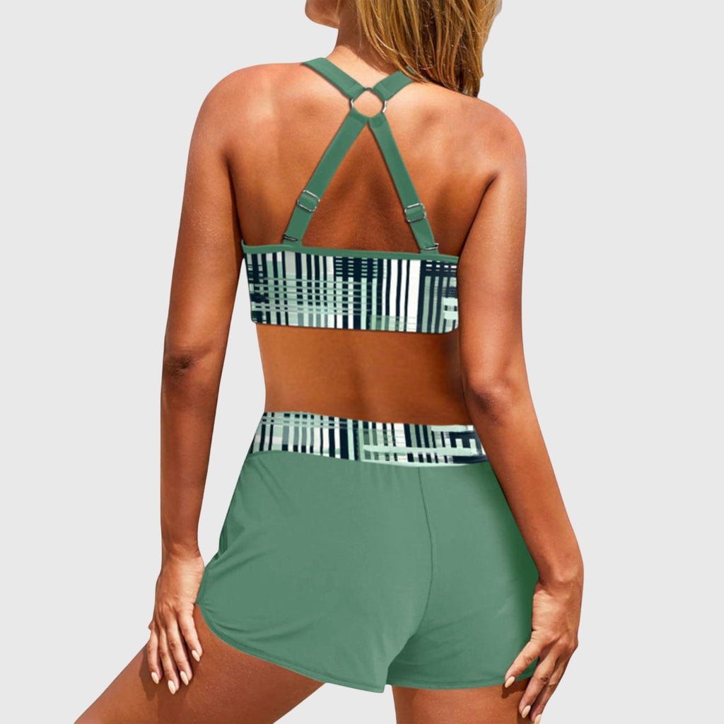 Bonnie | High-waist striped bikini