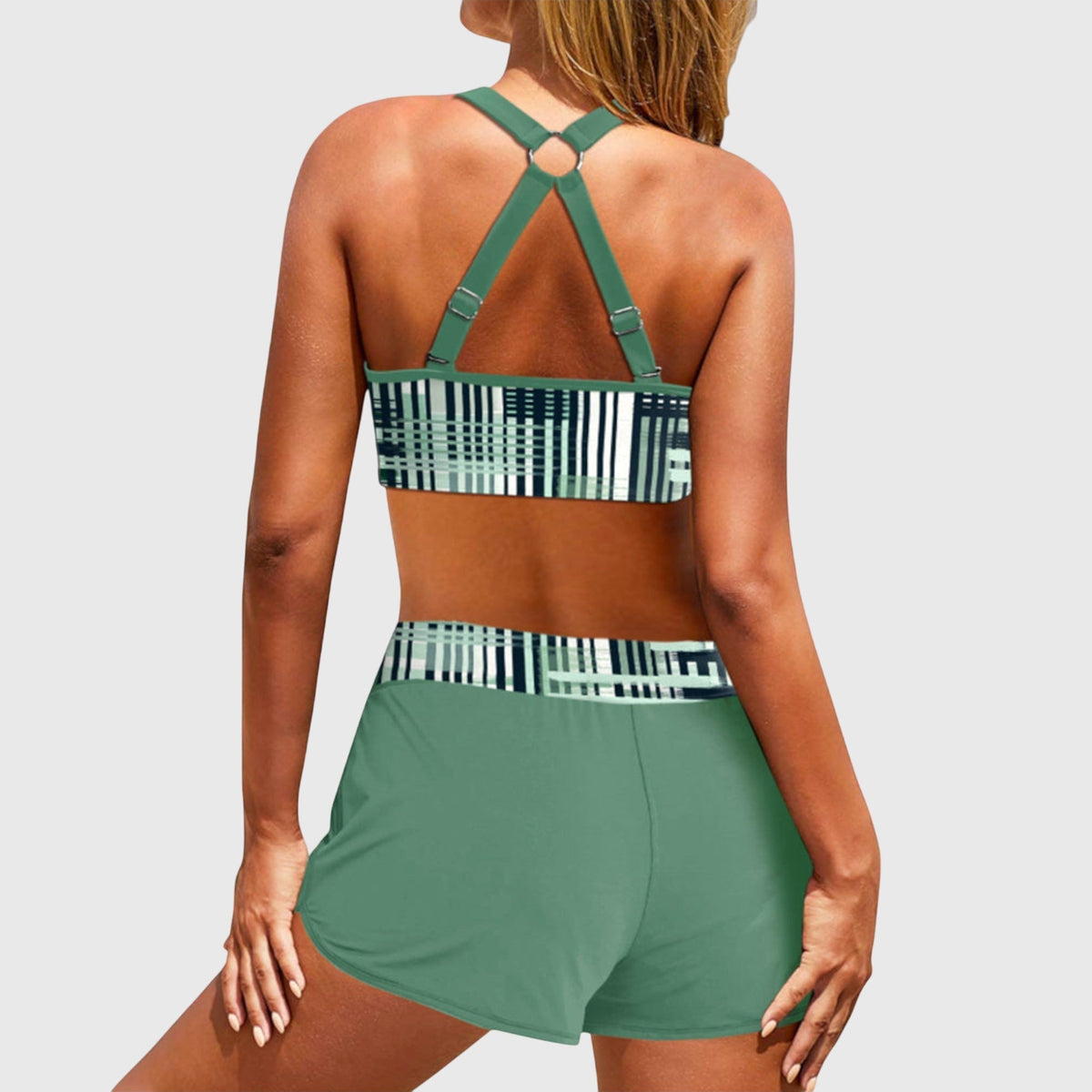 Bonnie | High-waist striped bikini