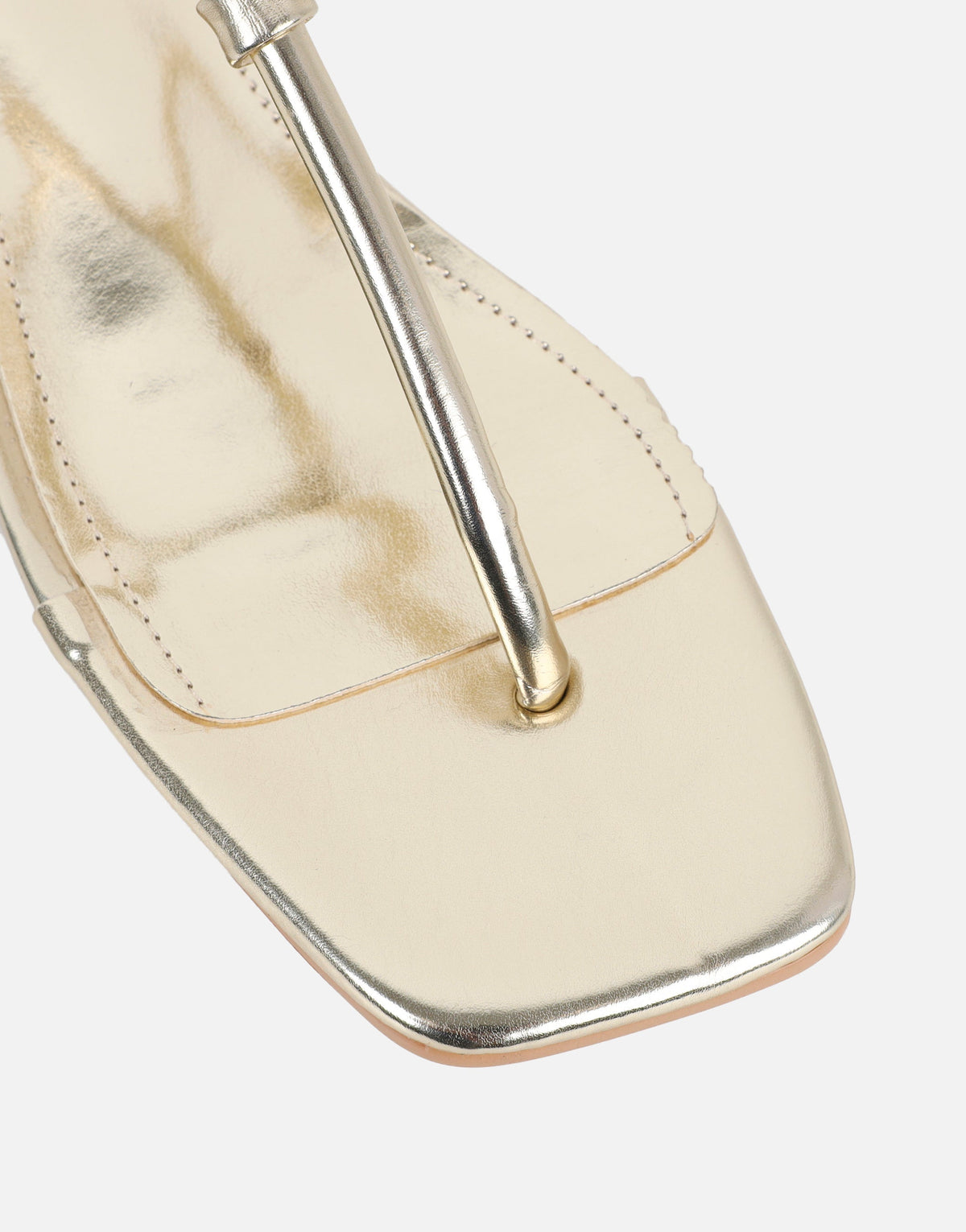 Hanna Gold Flat Strappy Sandals