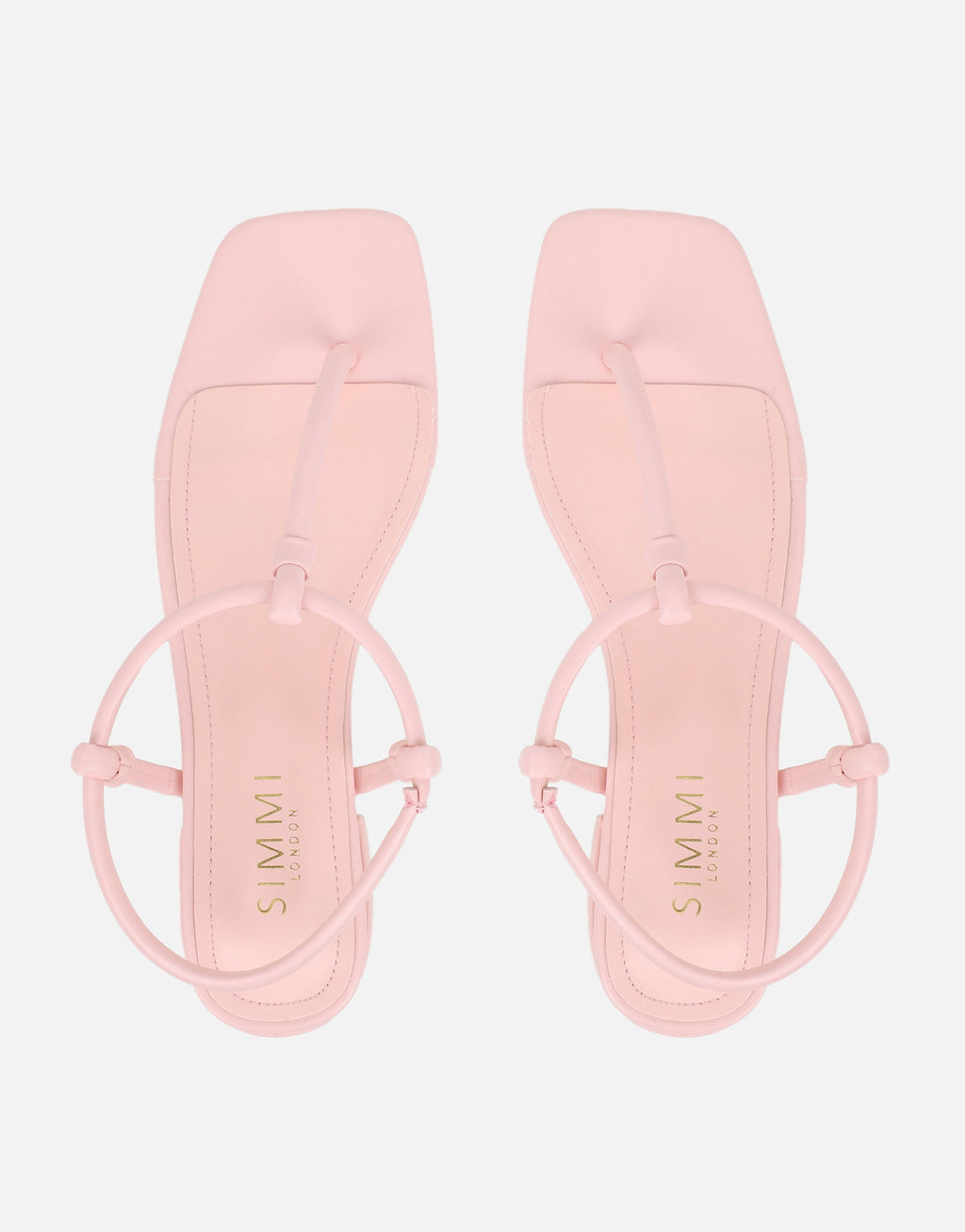 Hanna Pink Flat Strappy Sandals