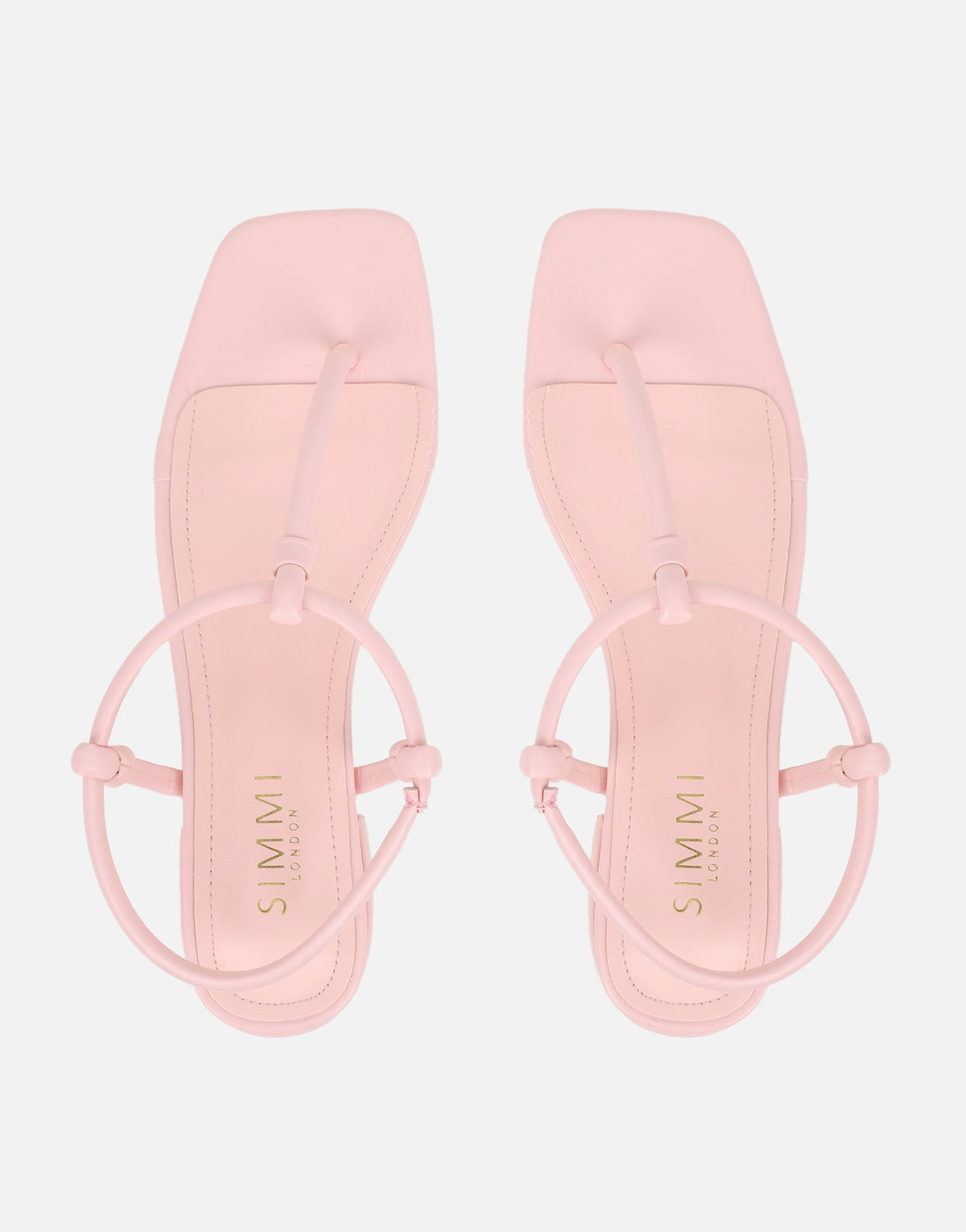 Hanna Pink Flat Strappy Sandals