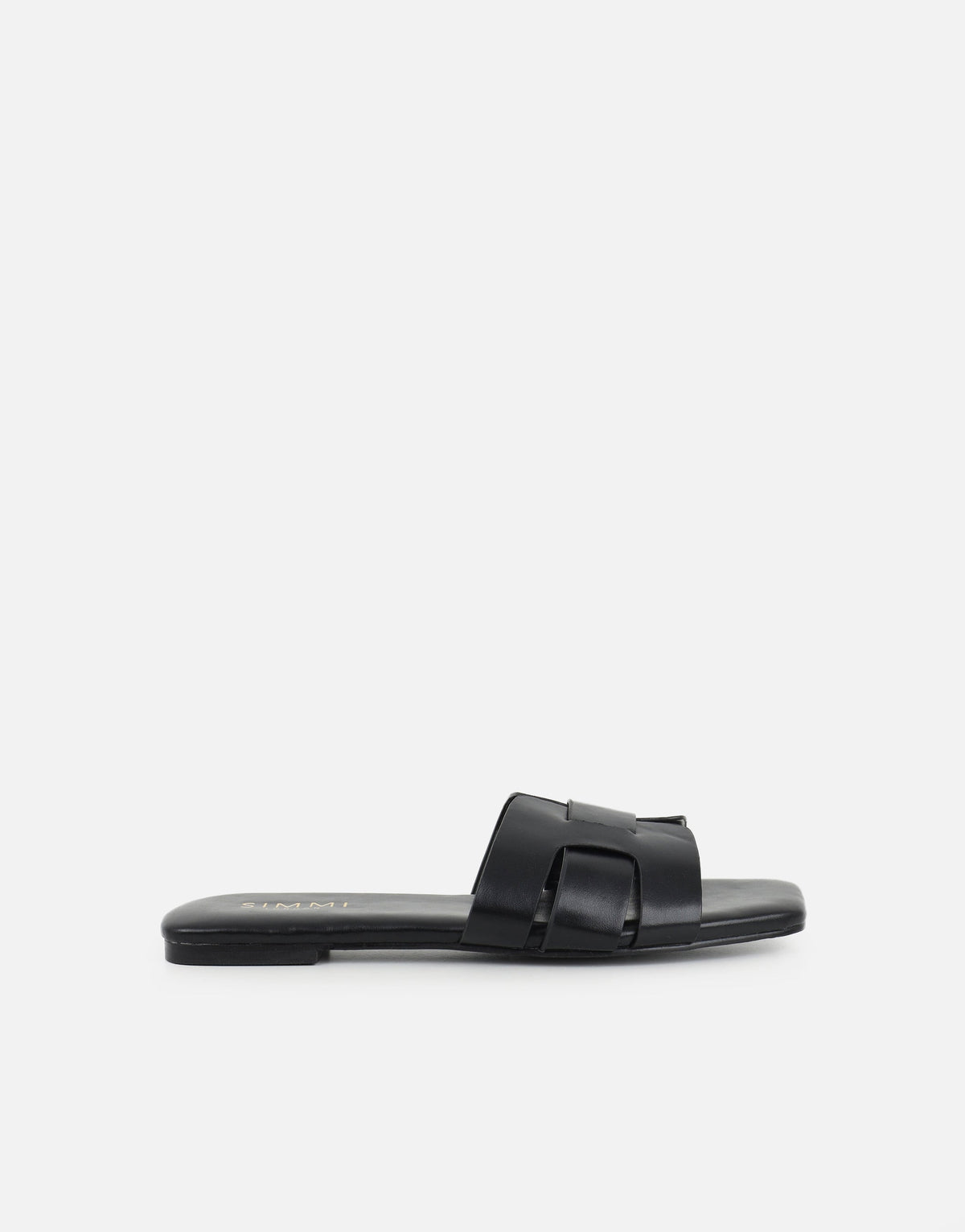Holly Black Slip On Flat Sandals