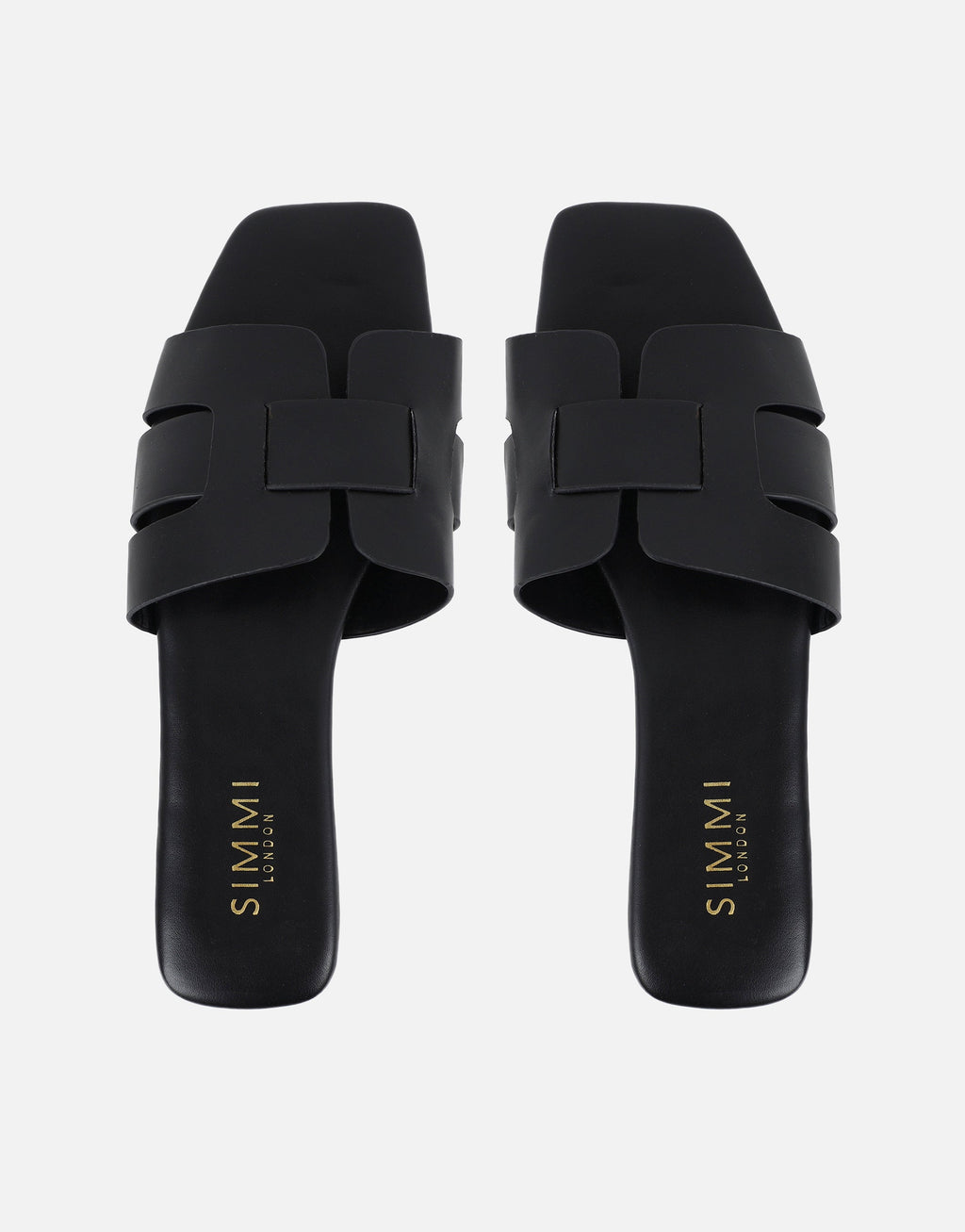 Holly Black Slip On Flat Sandals