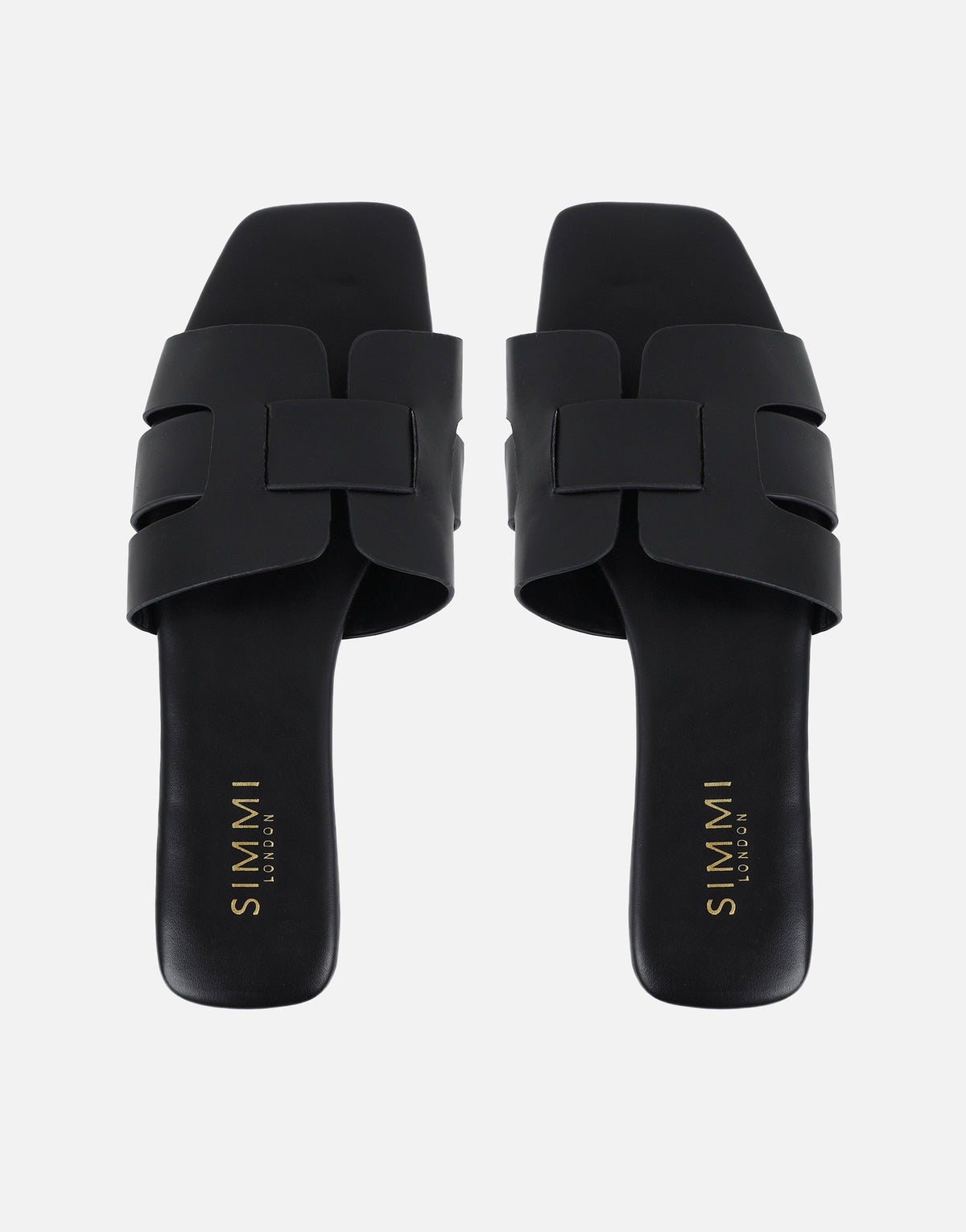 Holly Black Slip On Flat Sandals