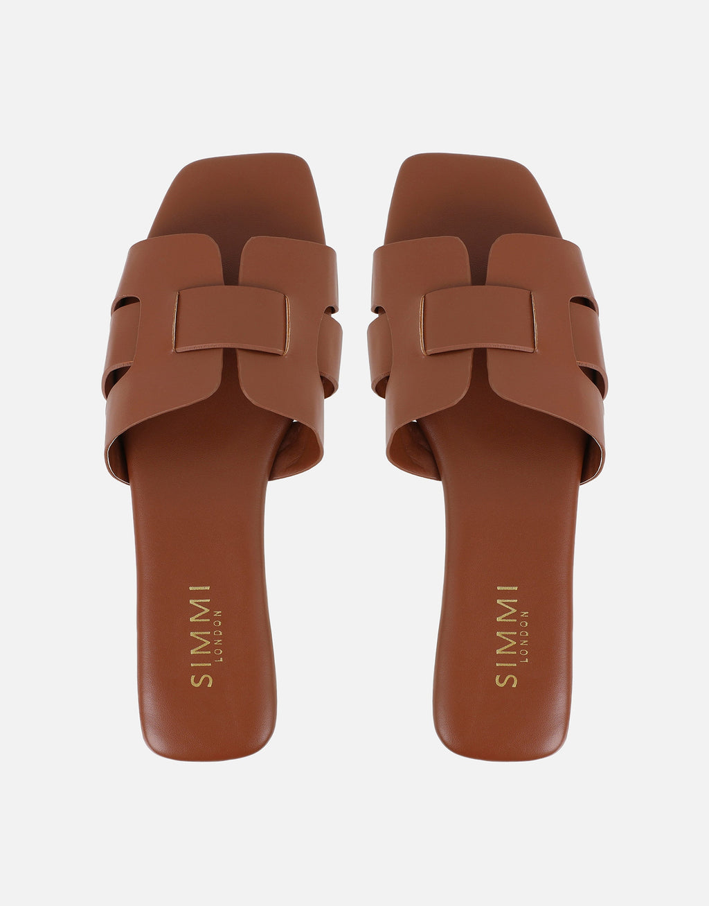 Holly Tan Slip On Flat Sandals