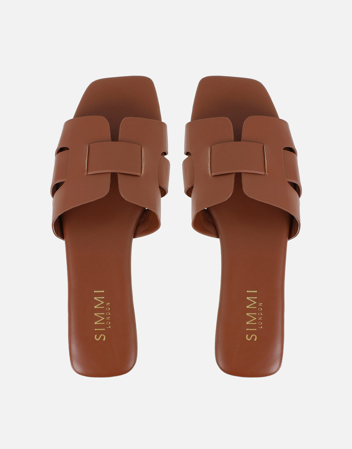Holly Tan Slip On Flat Sandals