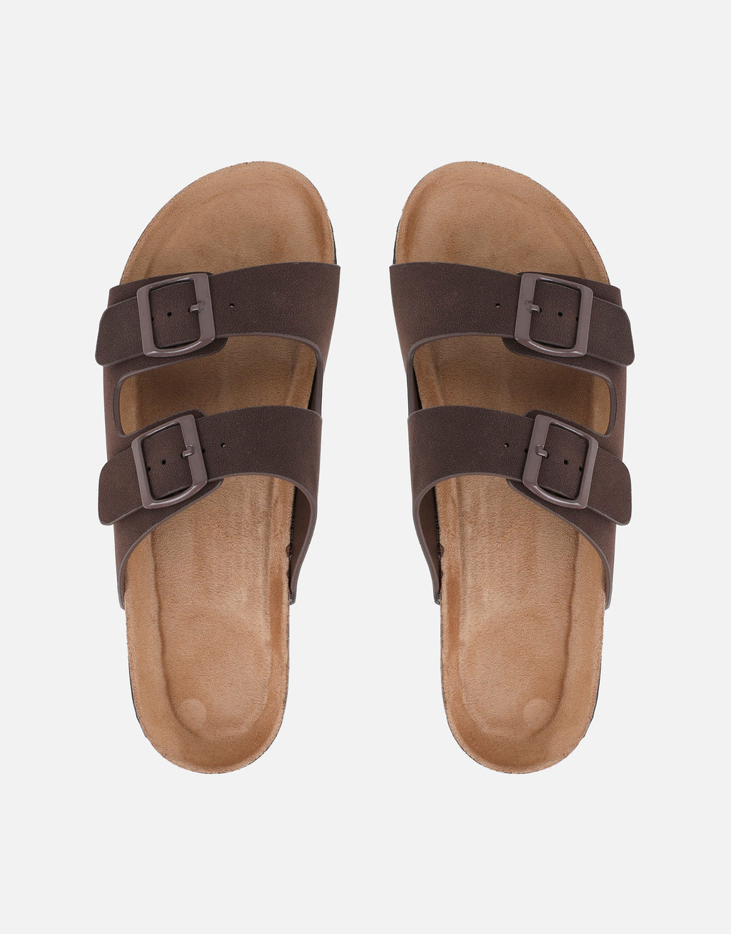 Manny Chocolate Slip On Footbed Flat Sandals